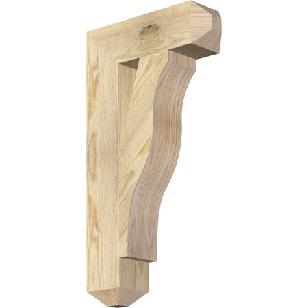 Ekena Millwork Funston Craftsman Rough Sawn Bracket, Douglas Fir, 4"W x 14"D x 26"H BKT04X14X26FST04RDF